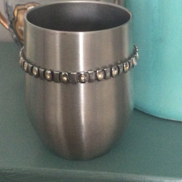 Speidel stainless  gold bezel CZ stretch bracelet - Picture 2 of 3